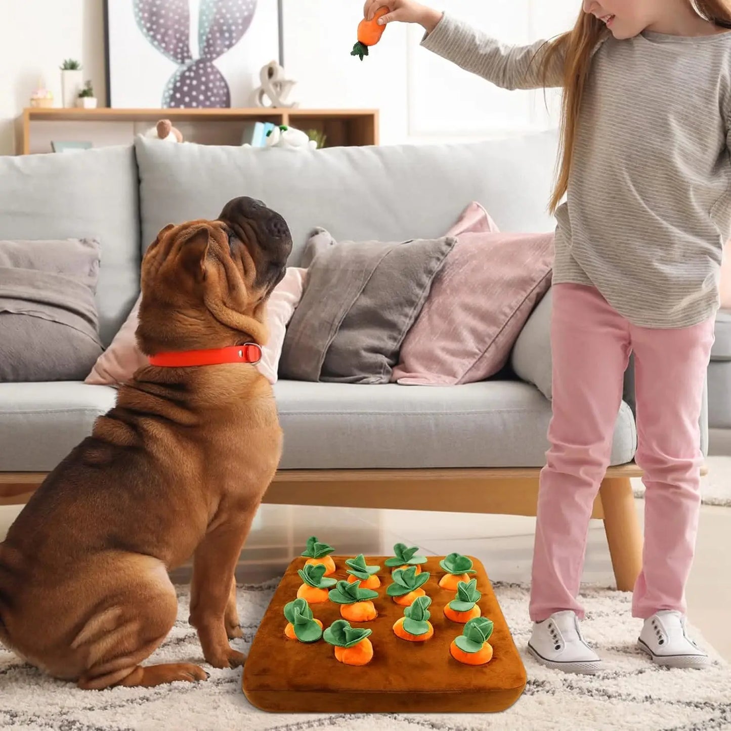 Jouet pour Chien de Jardin en Forme de Carotte